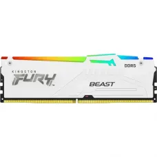 Оперативная память  32GB Kit (2x16) DDR5 5600MHz Kingston FURY Beast Whit RGB CL36 KF556C36BWEAK2-32
