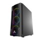 Корпус Wintek Star JX188-2 TG, ITX/ATX, USB 1*3.0/2*2.0, HD-Audio+Mic, 0,5mm, 4*ARGB fan (контроллер + пульт д/у в комплекте), чёрный