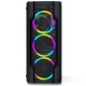 Корпус Wintek Star JX188-2 TG, ITX/ATX, USB 1*3.0/2*2.0, HD-Audio+Mic, 0,5mm, 4*ARGB fan (контроллер + пульт д/у в комплекте), чёрный