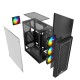 Корпус Wintek Moon PS195-5-B TG, ATX/Micro ATX, USB 1*3.0/2*2.0, 0,45mm, 4*12cm fRGB fan, чёрный