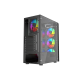 Корпус Wintek Energy JX188-11-M TG, ITX/ATX, USB 1*3.0/2*2.0, HD-Audio+Mic, 0,5mm, 4*ARGB fan (контроллер + пульт д/у в комплекте), чёрный