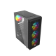 Корпус Wintek Energy JX188-11-M TG, ITX/ATX, USB 1*3.0/2*2.0, HD-Audio+Mic, 0,5mm, 4*ARGB fan (контроллер + пульт д/у в комплекте), чёрный