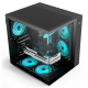 Корпус Wintek Cube Pro V909-B TG, ATX, USB 1*3.0/2*2.0, 5*12cm ARGB PWM (контр. + пульт д/у), чёрный