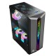 Корпус Wintek Blade D526 TG, ATX/Micro ATX, USB 1*3.0/2*2.0, HD+Mic, 0,5mm, 1*12cm DR fRGB fan, чёрный