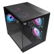 Корпус Wintek Aquarium H101-B TG, mATX, USB 1*3.0/1*2.0, 5*12cm ARGB PWM (контр. + пульт д/у), чёрный