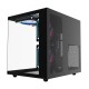 Корпус Wintek Aquarium H101-B TG, mATX, USB 1*3.0/1*2.0, 5*12cm ARGB PWM (контр. + пульт д/у), чёрный