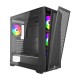 Корпус Wintek Andromeda MAX P193-M-B TG, ATX, USB 2*3.0/1*2.0, HD+Mic, 0,5mm, 4*12cm ARGB (контроллер + пульт д/у в комплекте), Black