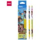 Карандаш DELI "Explora" , 2В, шестигранный корпус, дерево, с ластиком, ассорти (044-52900)
