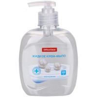 Мыло-крем жидкое OfficeClean "Жемчужное", антибактериальное, с дозатором, 300 мл (025-281355)