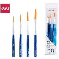Набор кистей DELI для акварели, нейлон, 4 штуки в уп.,  №3, 5, 7, 9 (044-73867)