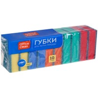 Губка для мытья посуды OfficeClean "Maxi", 10 штук (025-248561)