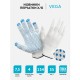 Перчатки х/б "Vega", 7,5 класс, с точечным ПВХ-покрытием, 4 нитки, белые (025-344213)