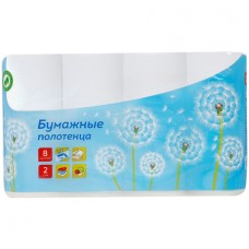 Полотенца бумажные OfficeClean, 2-слойные, 12 м/рул., тиснение, белые, 8 рул/упак (025-325793)