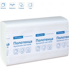 Полотенца бумажные OfficeClean "Professional", Z-сложение, 2-х сл., 200 листов, 21,5х24 см, белые (025-374466)