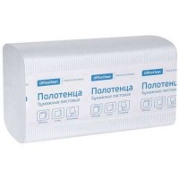 Полотенца бумажные OfficeClean "Professional", 2-х слойные, 200 листов 21х21.6 см,  V, белые (025-244818)