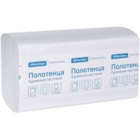 Полотенца бумажные OfficeClean "Professional", 1 слойные, 250 листов 21х21.6 см,  V, белые (025-245790)