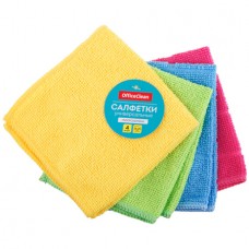 Салфетка из микрофибры OfficeClean "Универсальная", 25х25 см, 4 шт  (025-304812)