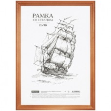 Рамка деревянная, OfficeSpace, красное дерево, стекло, 21х30 см (025-340125)