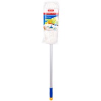 Швабра-рамка OfficeClean Professional, алюм. телескопич. ручка 75-130 см, насадка МОП хлопок 40 см (025-266759)