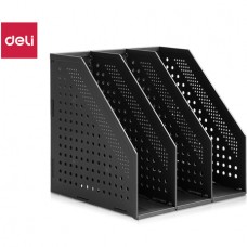 Лоток вертикальный DELI, 3 отделения, складной, темно-серый (044-78995DGR)
