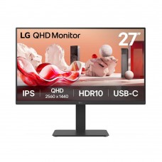 Монитор жидкокристаллический LG 27BA65QB-B.ARUZ 27'' 16:9 2560х1440(WQHD) IPS, nonGLARE, 5ms, HDMI, DP, Black (27BA65QB-B.ARUZ)