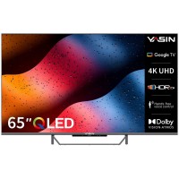 Телевизор 65", Yasin 65Q90, QLED 4K, Smart, Google TV, голосовое управление