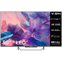 Телевизор 50", Yasin 50Q90, QLED 4K, Smart, Google TV, голосовое управление