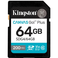 Карта памяти Kingston SDG4/64GB Canvas Go Plus Gen4 C10 UHS-I U3 V30 64GB