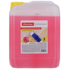 Средство для мытья полов и стен OfficeClean Professional "Роза", концентрат, канистра, 5 литров (025-281359)