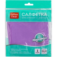 Салфетка из микрофибры OfficeClean для оптики и стекла, 30x30 см, фиолетовая (025-275762)