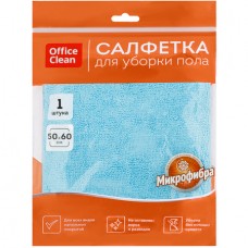Тряпка для мытья пола OfficeClean "Премиум", микрофибра, 50х60 см, голубая (025-320866)