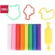 Пластилин Deli Dough 8 цветов, 100 гр., блистер с европодвесом (044-D75021)