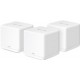 Домашняя Mesh Wi-Fi система GbE AX1500 Mercusys Halo H60X(3-pack) <Wi-Fi 6, бесшовный роуминг 802.11k/v/r, 1201Mbps 5Ghz + 300Mbps 2.4Ghz, 802.11ax/ac/n/a, 3 порта LAN/WAN GbE>