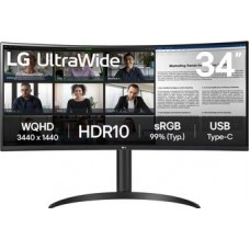 Монитор жидкокристаллический LG 34WR55QK-B.ARUZ 34'' 21:9 3440x1440(UWQHD) VA, Curved, nonGLARE, nonTOUCH, 100 Hz, 300 cd/m2, 5ms, HDMI, DP, Black (34WR55QK-B.ARUZ)