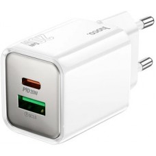 Зарядное устройство с кабелем Lighting Hoco N46, Fast Charge, White