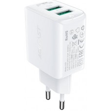 Зарядное устройство USBx2, ACEFAST A33, 18W, White