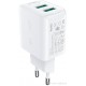 Зарядное устройство USBx2, ACEFAST A33, 18W, White