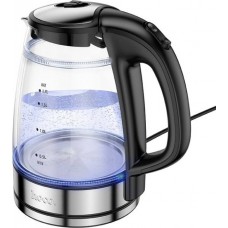 Чайник электрический Hoco HJD08A, 1.7 л, 2200 Вт, чёрный