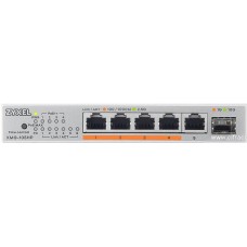 Unmanaged Multi-Gigabit PoE Switch Zyxel XMG-105HP, 5xRJ-45: 1/2.5G (4x PoE++), 1xSFP+, 70W PoE budget, desktop, fanless (XMG-105HP-EU0101F)