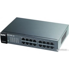 Unmanaged Gigabit Switch Zyxel GS1100-16, 16xRJ-45: 1G, rack 19", fanless (GS1100-16-EU0103F)