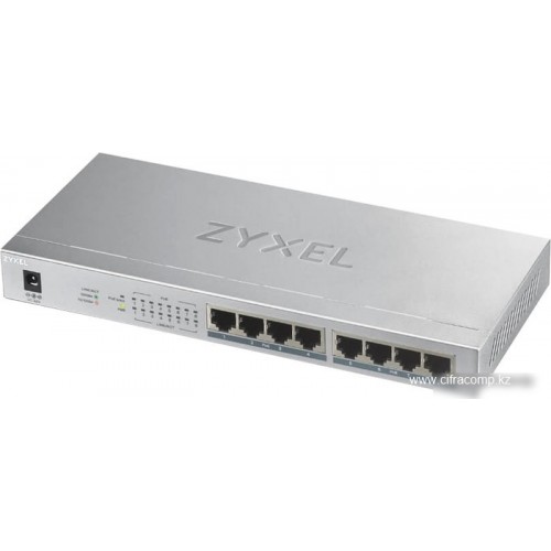 Unmanaged Gigabit PoE Switch Zyxel GS1008HP, 8xRJ-45: 1G PoE+, 60W PoE budget, desktop, fanless (GS1008HP-EU0101F)