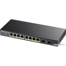 Smart L2 Gigabit PoE Switch Zyxel GS1900-10HP, 8xRJ-45: 1G PoE+, 2xSFP, 77W PoE budget, desktop, fanless (GS1900-10HP-EU0102F)