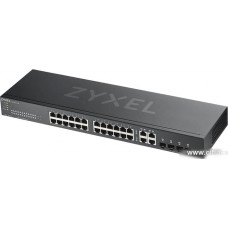 Smart L2 Gigabit Switch Zyxel NebulaFlex GS1920-24v2, 24xRJ-45: 1G, 4xCombo (SFP/RJ-45), rack 19", fanless (GS1920-24V2-EU0101F)