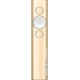 Презентер Logitech Spotlight Gold (золотистый, Bluetooth/2.4 GHz, перезаряжаемая литий-полимерная батарея 85мАч, 3D-акселерометр, гироскоп, кабель для зарядки, чехол) (910-004862)