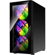 Компьютерный корпус FSP CMT192, Без БП, 1xUSB3.0/2xUSB2.0, 4xFAN120 RGB, 2xGlass, Black, ATX (CMT192)