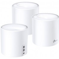 Домашняя Mesh Wi-Fi система GbE AX1800 Tp-Link Deco X20 (3 устройства) <Бесшовный роуминг, Wi-Fi 6, 5 ГГц: до 1201 Мбит/с (802.11ax), 2,4 ГГц: до 574 Мбит/с (802.11ax), 802.11ax/ac/a/b/g/n, 2 гигабитных порта LAN/WAN, Beamforming, MU-MIMO, OFDMA, Площа