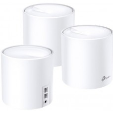 Домашняя Mesh Wi-Fi система GbE AX1800 Tp-Link Deco X20 (3 устройства) <Бесшовный роуминг, Wi-Fi 6, 5 ГГц: до 1201 Мбит/с (802.11ax), 2,4 ГГц: до 574 Мбит/с (802.11ax), 802.11ax/ac/a/b/g/n, 2 гигабитных порта LAN/WAN, Beamforming, MU-MIMO, OFDMA, Площа