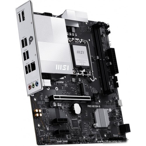 Материнская плата MSI PRO H810M-B LGA1851 4xDDR5 4xSATA3 RAID M.2 HDMI VGA DP mATX