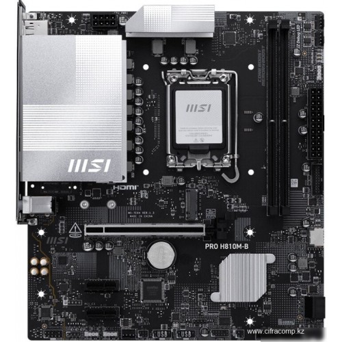 Материнская плата MSI PRO H810M-B LGA1851 4xDDR5 4xSATA3 RAID M.2 HDMI VGA DP mATX