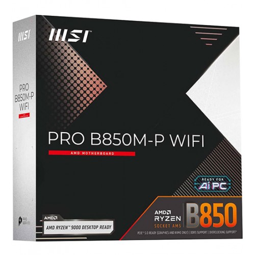 Материнская плата MSI PRO B850M-P WIFI AM5 4xDDR5 4xSATA3 RAID 3xM.2 HDMI DP Type-C mATX